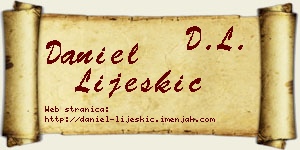 Daniel Lijeskić vizit kartica